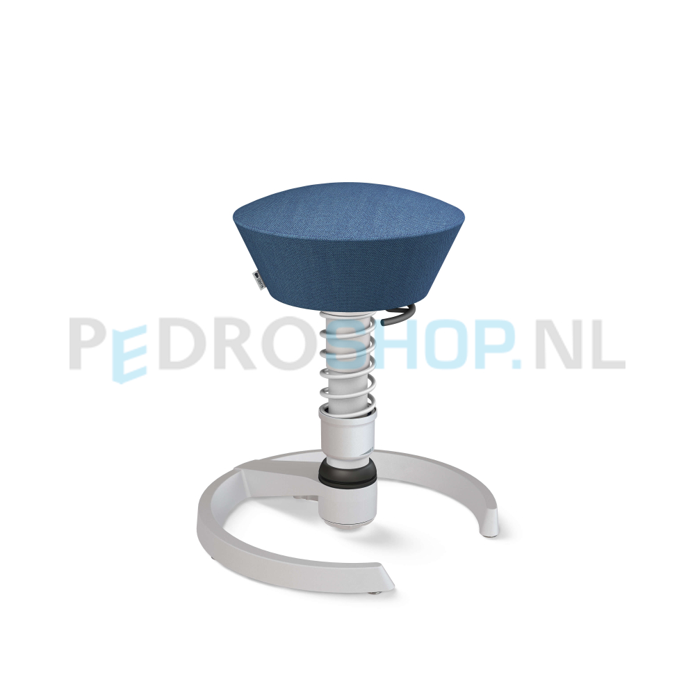 Aeris Swopper lichtgrijs metallic frame, wolmix, blauw gemêleerd