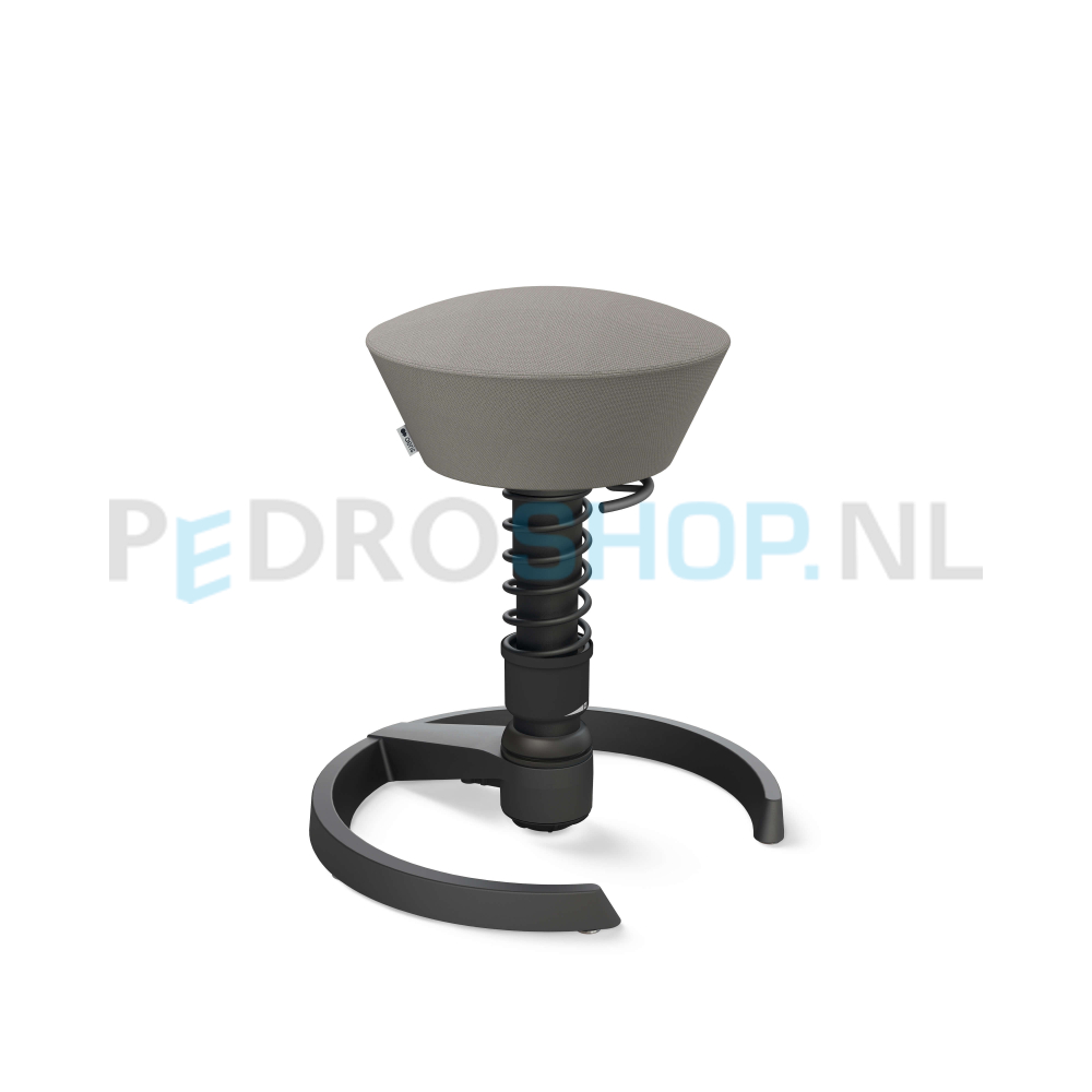 Aeris Swopper zwart frame, wolmix, grijs