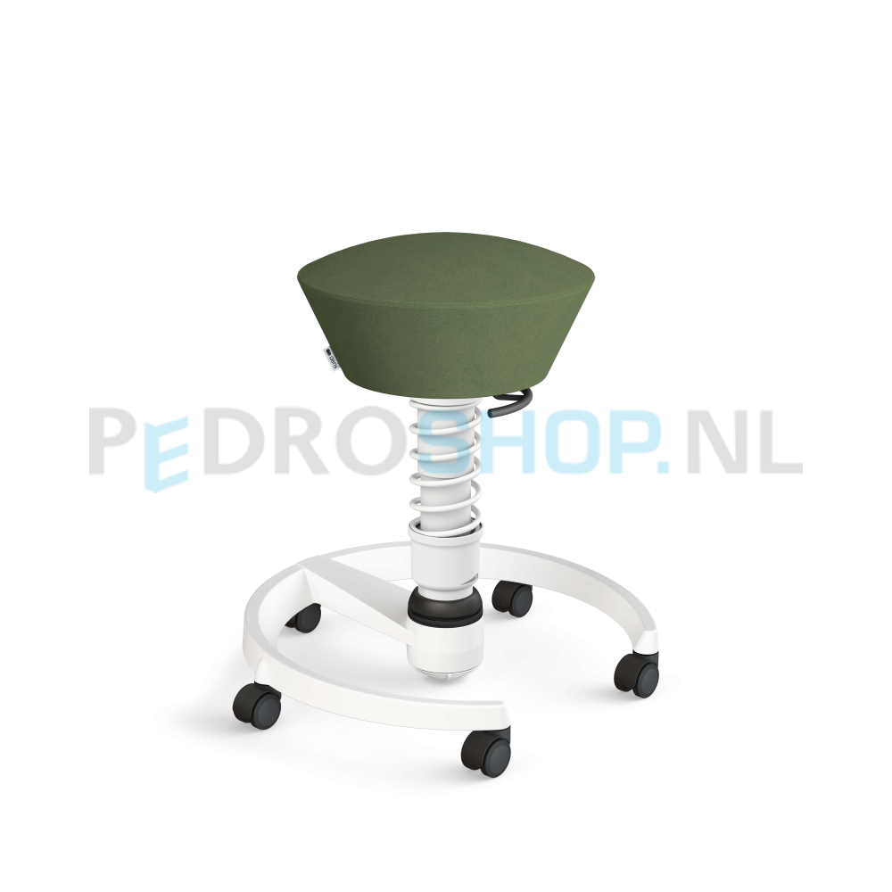 Aeris Swopper wit frame op wielen, microvezel, groen