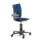 Aeris 3Dee bureaustoel zwart frame, wolmix, blauw