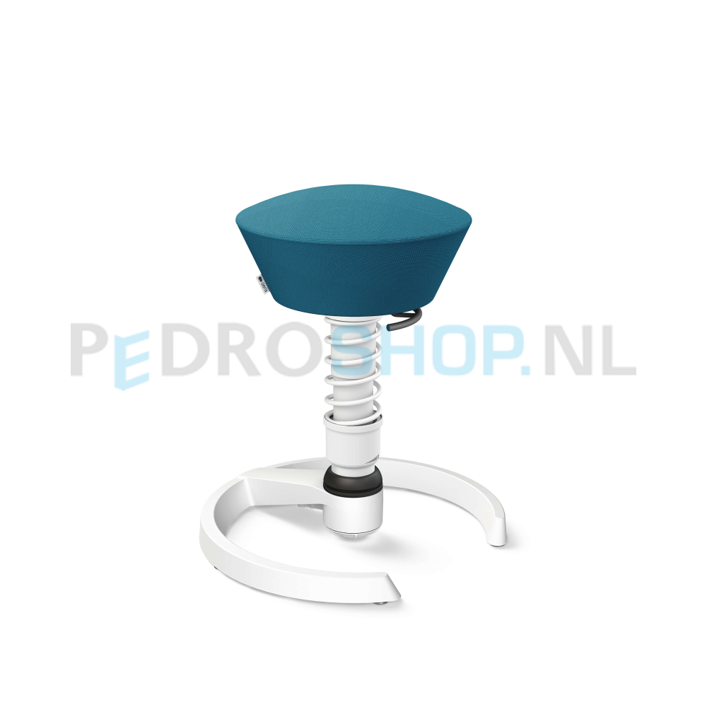 Aeris Swopper wit frame, wolmix, azuurblauw